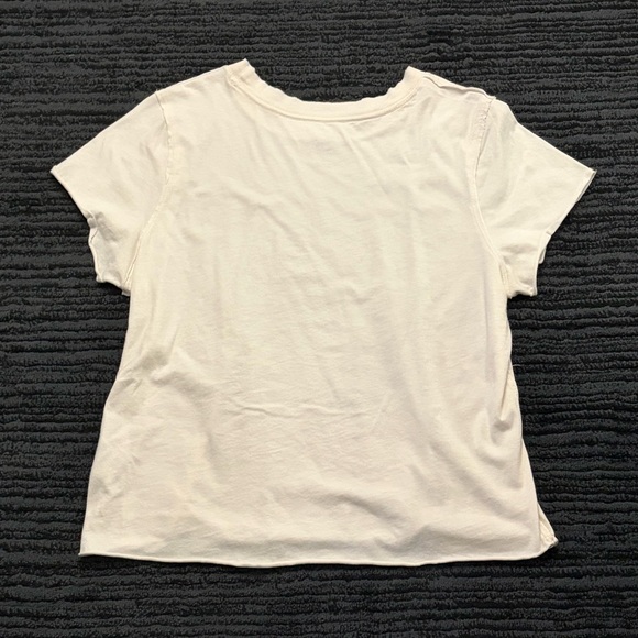 Anthropologie x Lou Lou Avenue Size S Off White Graphic print Short Sleeve Top - Picture 2 of 7